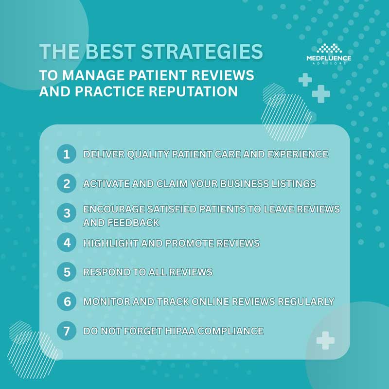 best strategies to manage patient reviews an practice reputation
